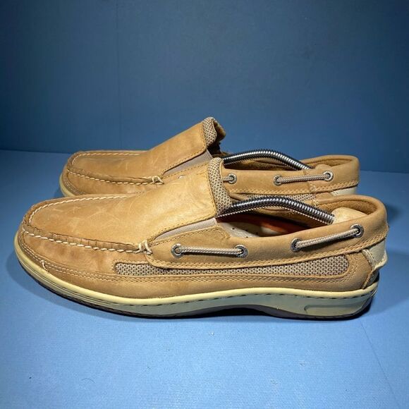 Sperry Intrepid Men's Size 10M Shoes Tan Leather Slip On Boat Shoes 0852822 - Picture 4 of 8